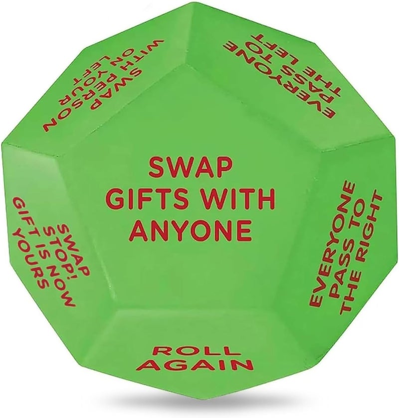 oyeftp Store Santa Swap Gift Exchange Dice, 3 * 3in Exchange Gifts Family Game, Christmas Stocking Stuffers Gift Exchange Dice Games for Friends for Xmas, Birthday, Party and Family Night, Holiday - Image 1